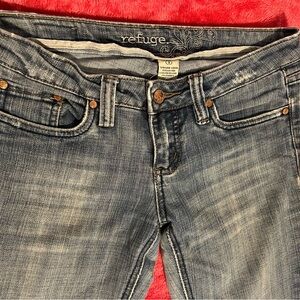 Refuge Blue Skinny Jeans with Distressed Vintage Look